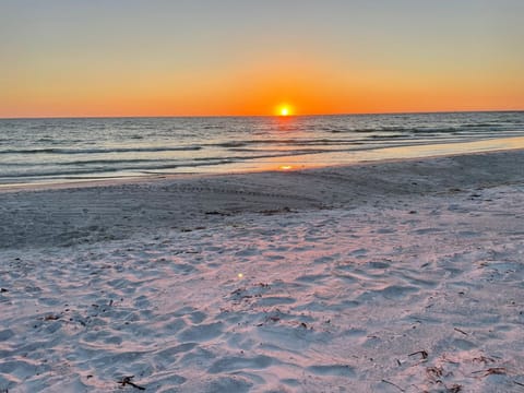 Anna Maria Island has spectacular sunsets! This photo was taken at the beach near Beach Breeze Hideaway. Just a short walk away.