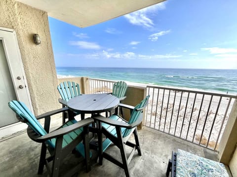 Tropical Winds 304 - Private balcony with bar height table and chairs