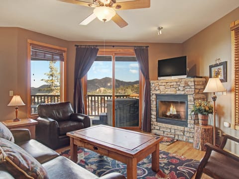 Sheep Mountain 20B - a SkyRun RMNP Property - Sheep Mountain 20B - Door opens to this open concept living room/kitchen area, with amazing views all around.