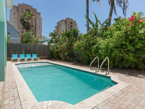 Your private South Padre Island retreat featuring a heated pool and just a short walk to the beach.