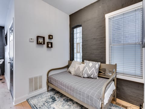 The daybed is an extra sleeping option, or an ultra-comfortable place to curl up with a book