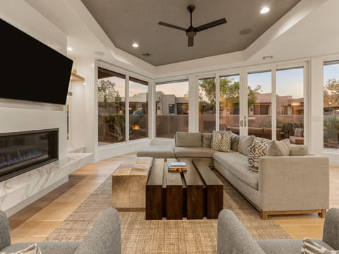 Open Living Dining at Twilight