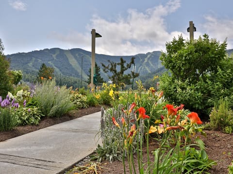 View from the entryway of Killington Resort in summer.