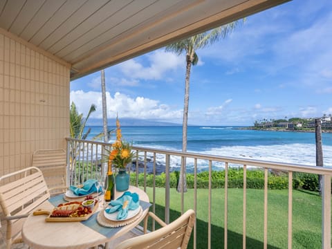 Dine and relax on the lanai