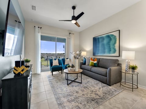 Well-lit living area