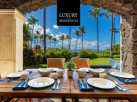 Enjoy your meals on the private ocean view lanai