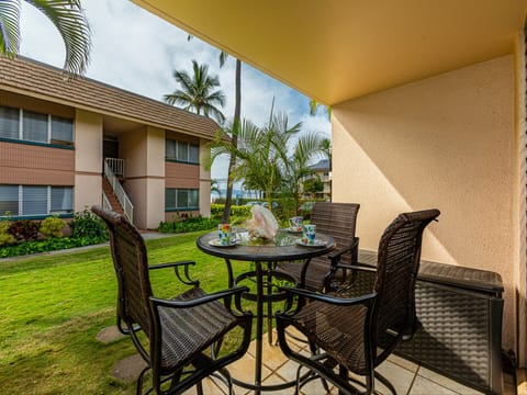 Private Lanai with a partial ocean view!