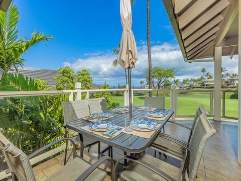Outdoor dining with a view