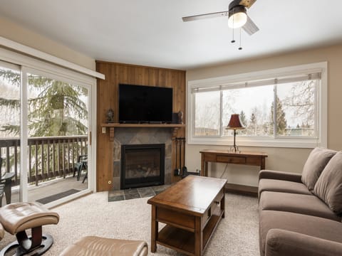 Living room with private patio