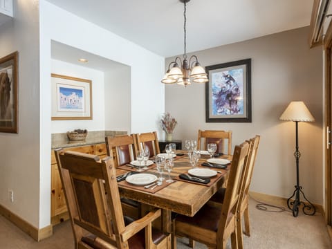 Dining table with seating for 6