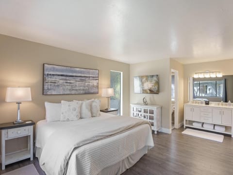 Bedroom #1, King Bed, TV and En Suite with Shower
