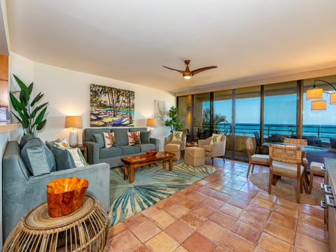 Sofa or chair? Sink into either and watch the waves