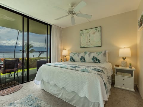 Lanai and ocean view from the primary bedroom