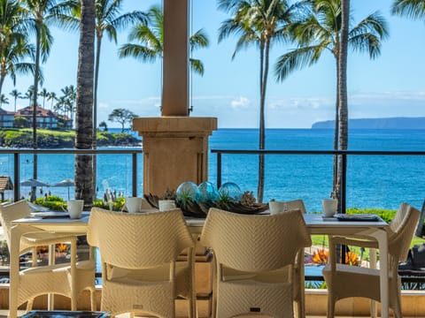 Enjoy your meals on the private ocean view lanai