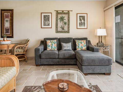 Relax on the comfy sofa in the living room