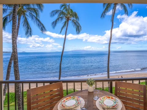 Stunning view of mountains and ocean from your private lanai!