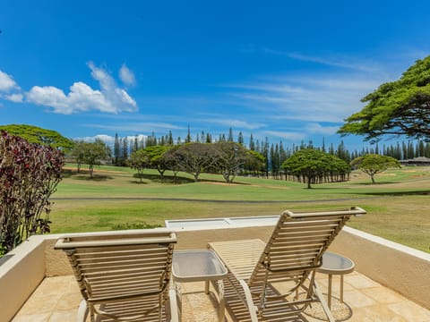 Step right out to the greens from your patio.