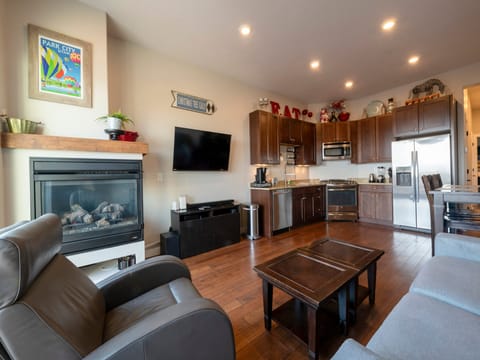 Newpark Terrace 57-Living room, gas fireplace, sofabed