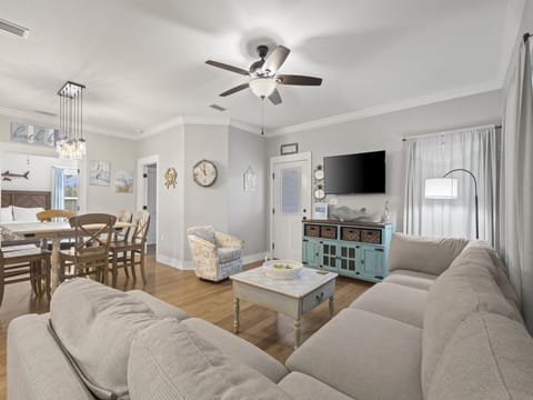 The open concept design of this spacious cottage offers plenty of space for each member of your group and ensures quality time can be spent together during your stay.