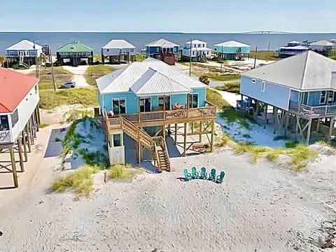 Still Waters Back Deck with Stairs to Gulf Side Beach
