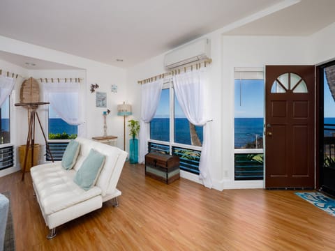 Ocean views around living room