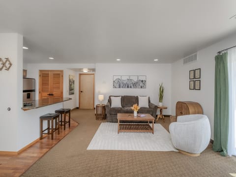 Living Area also has a queen size sofa sleeper