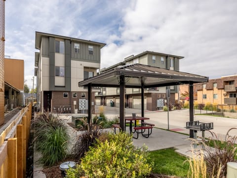 This complex features an outdoor patio for your use.