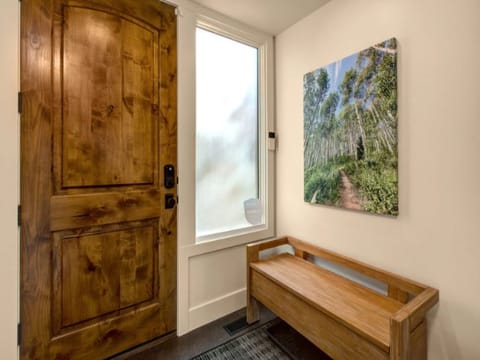 Entry with coat/gear closet and bench