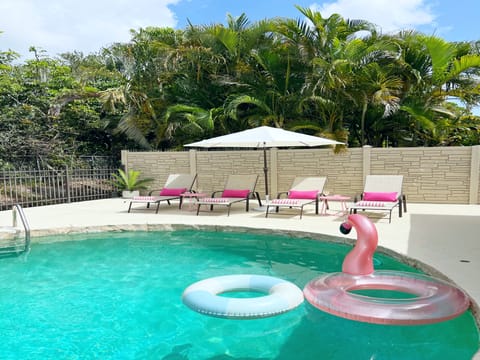 Relax in your private inground pool