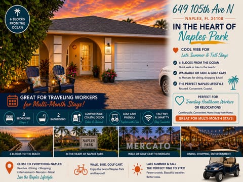 Traveling workers come stay here and enjoy Naples Park