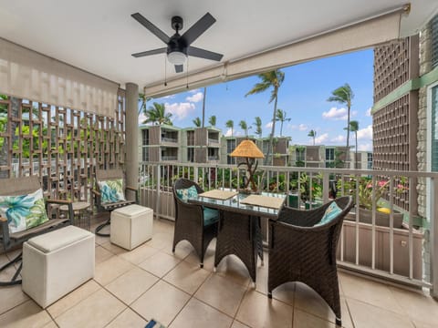 Oceanfront lanai where gentle waves set the tone for total relaxation