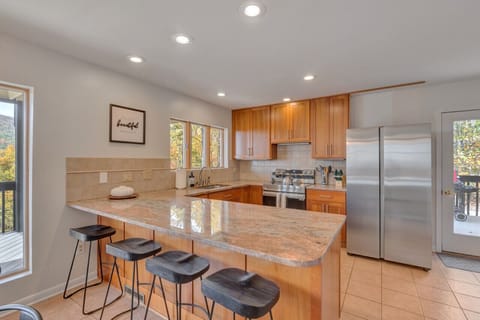 Modern kitchen with new Samsung appliances