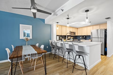 Living room and dining area