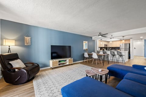 Living room and dining area