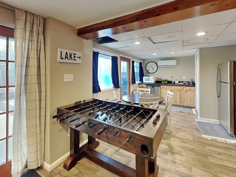 Lower Level Family Room w. Foosball, Kitchenette + Patio Access
