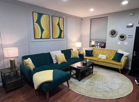 Comfortable couches that can be used to watch the game or take a nap.