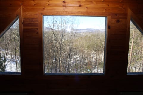 Window view of the mountains