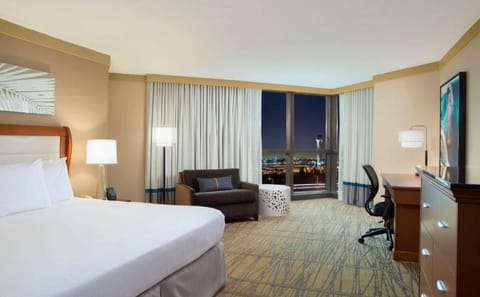 Wake up to sweeping views from a quiet corner room.