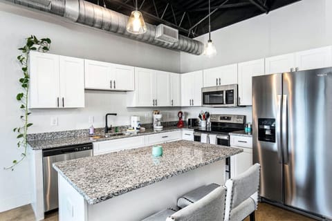 Fully equipped kitchen with plenty of space for group meals or takeout nights