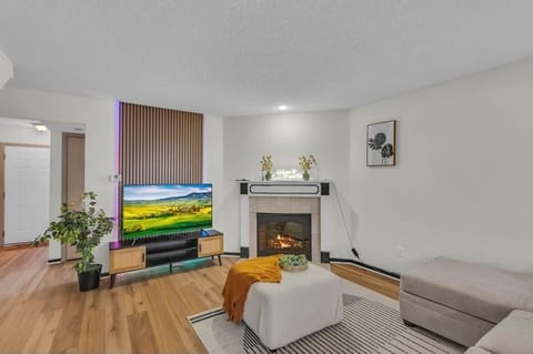 Living room with smart TV