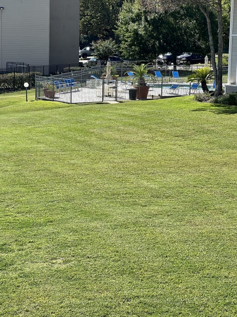 One of 2 pools. View from the balcony.