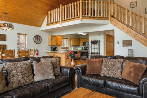 Head up the stairs and enjoy foosball and games in the upper loft space