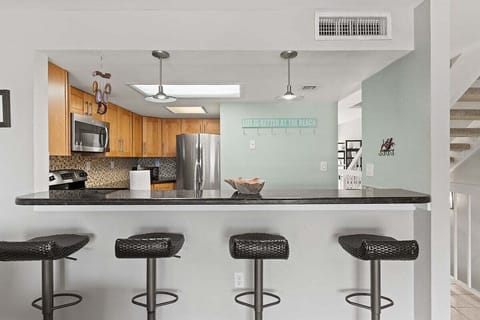 Bar stools for more seating.