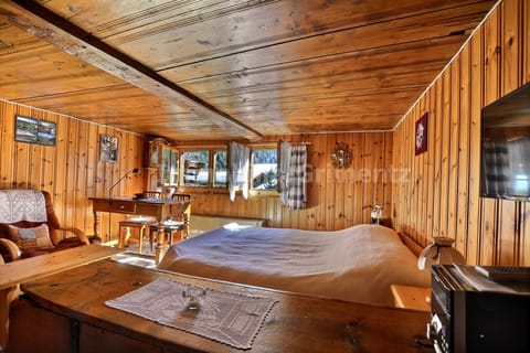 Living room with double bed