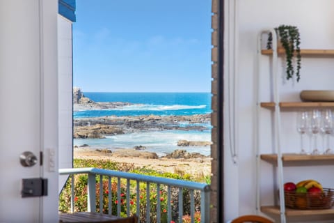 There's so much to look at as you gaze across the rocks and waves beyond.
