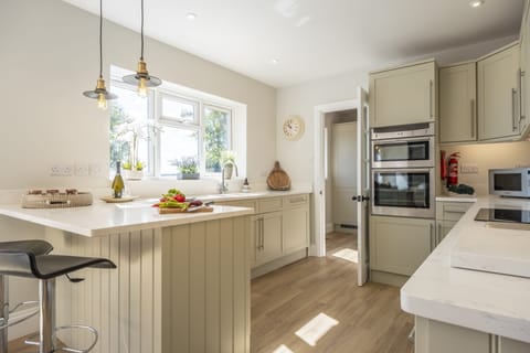 Ground floor: A smart modern fitted kitchen
