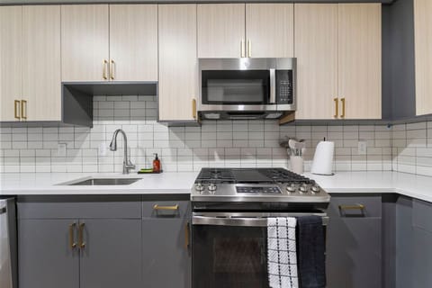You’ll love preparing meals in this fully equipped kitchen, designed with all the appliances and utensils you need for a comfortable, home-like experience.
