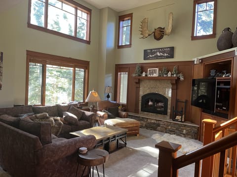 Spacious living room with ample natural light!