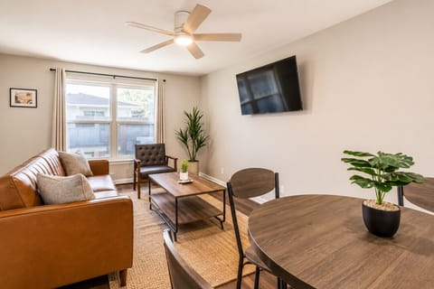 Open layout with seamless flow from the living room to the kitchen—ideal for hanging out and entertaining.