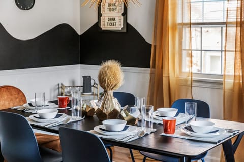 Unique and beautiful table set up in the dining area